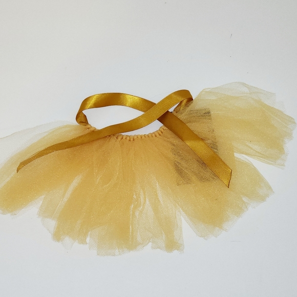NEW PawPatu Tie-on Dog / Cat Tutu Made in the USA - Gold - XS Extra Small 4 - 7" - Picture 3 of 6